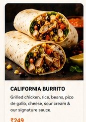 Cafe Burrito signature burrito